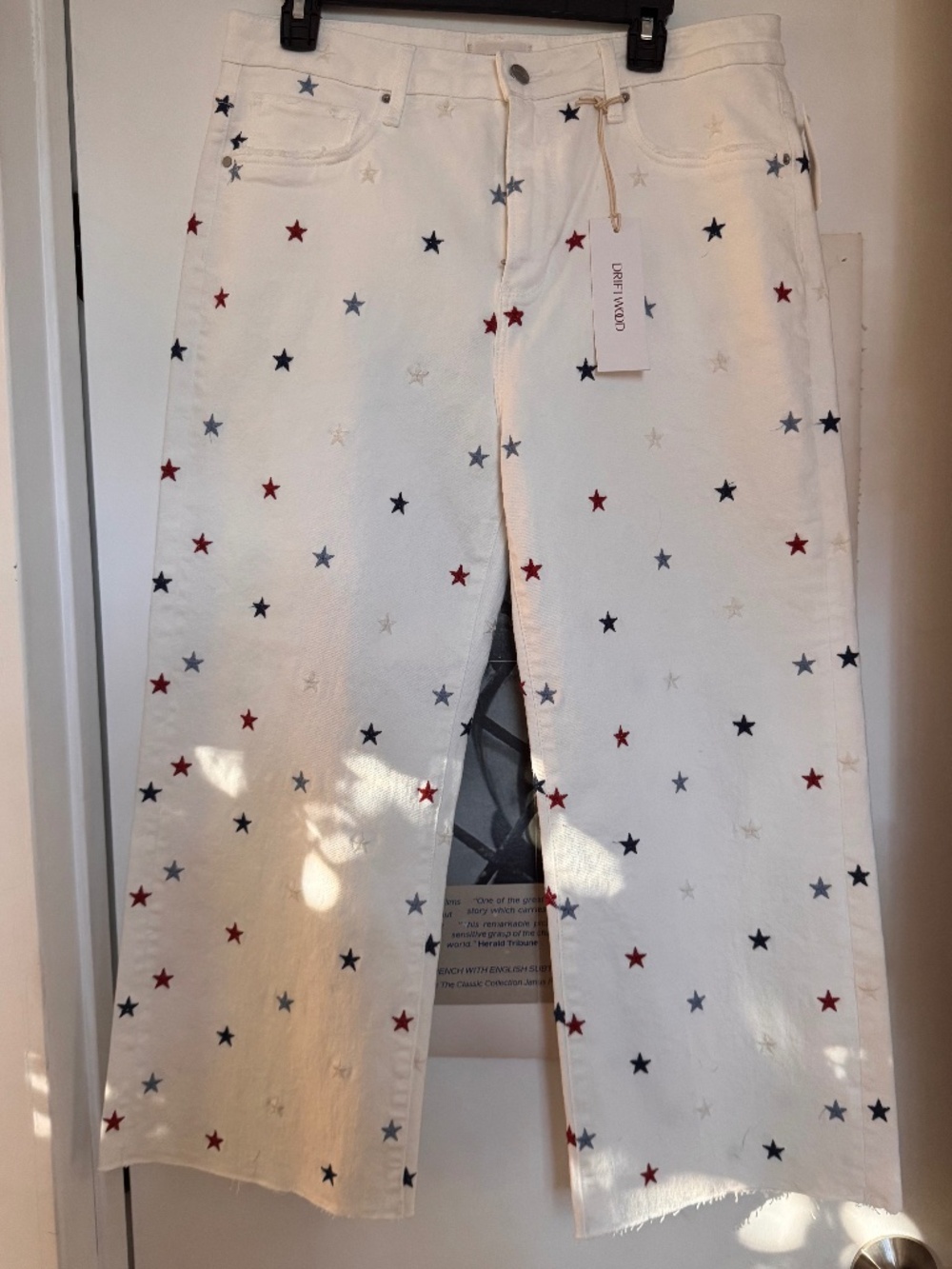 NWT Driftwood Charlee Starry Eyed Embroidered Wide Leg Jeans Size 32